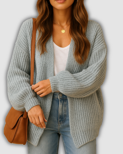 Liora - Lockere offene Damenstrickjacke mit Casual-Passform