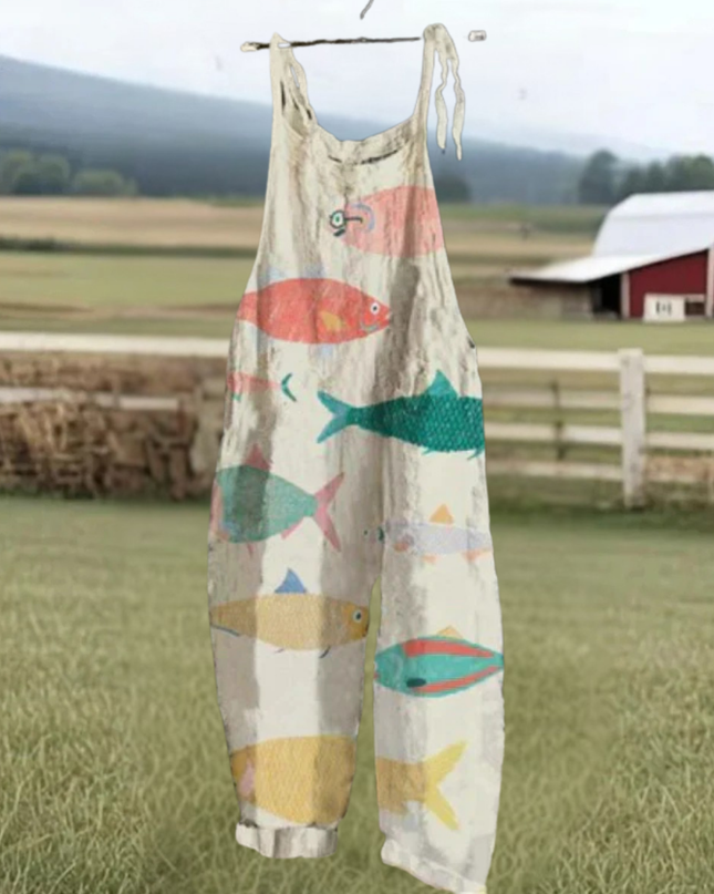 Jutta - Vintage Blumen Jumpsuit Damen