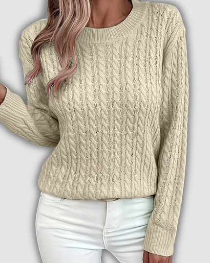 Frideruna - Lässiger locker sitzender Pullover mit Rundhalsausschnitt