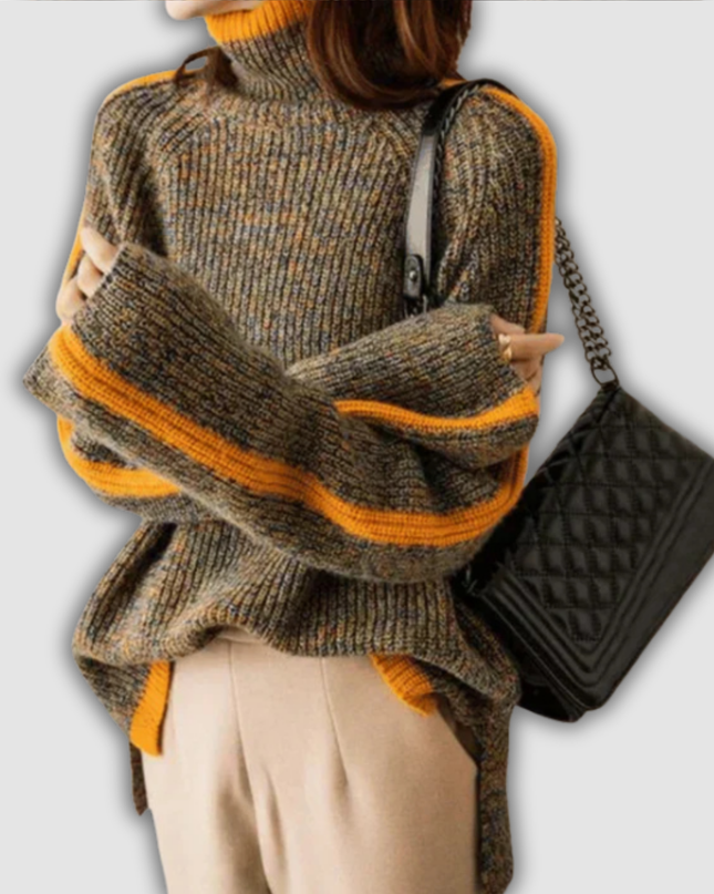 Hilma - Pullover mit hohem Kragen