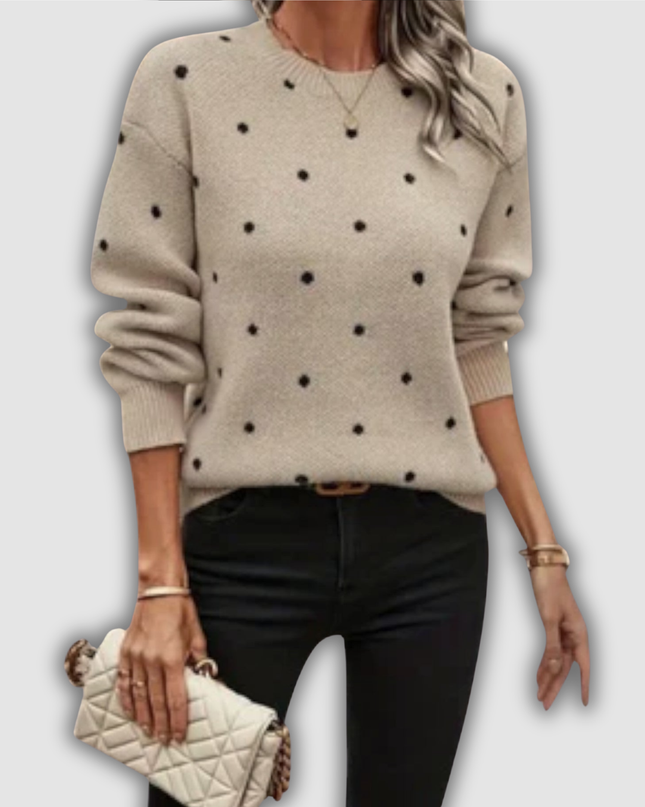 Thalinde – Lässiger Langarm Strickpullover