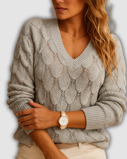 Zadie - Minimalistischer gestrickter Damenpullover.