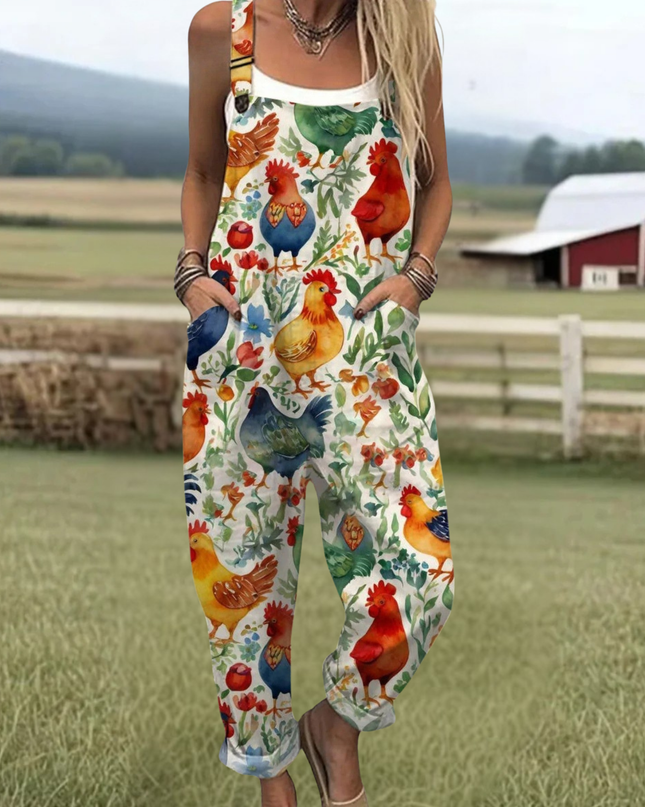 Silke - Vintage Blumen Jumpsuit Damen