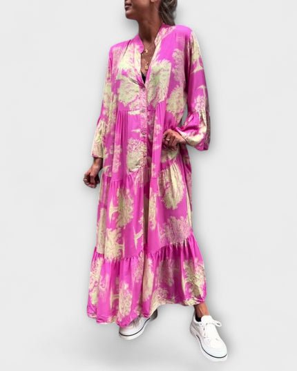Lilly - Elegantes Floral-Maxi-Kleid