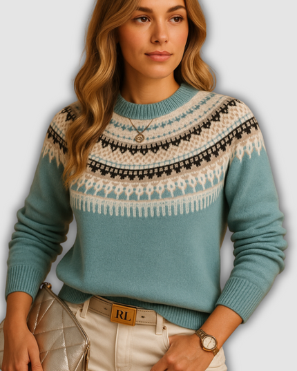 Haven - Damenstrickpullover im Boho-Stil mit Rundhalsausschnitt