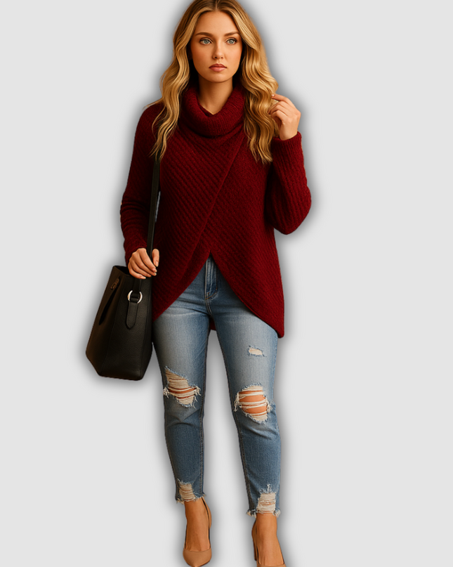 Quinley - Taillierter Damenstrickpullover