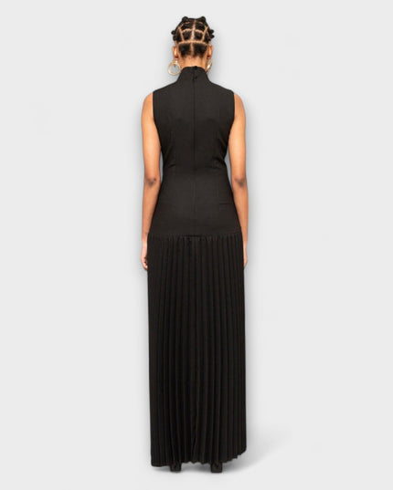 Alisa - Maxikleid mit Falten und Ausschnitten