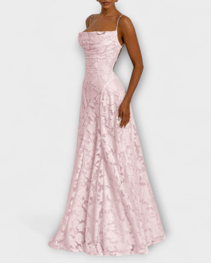 Ragna - Elegantes Jacquard-Maxikleid