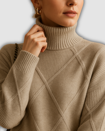 Eira - Damenstrickpullover mit Rollkragen