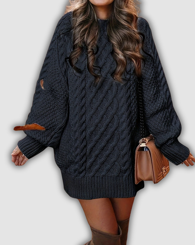 Etta - Strickpullover mit Zopfmuster