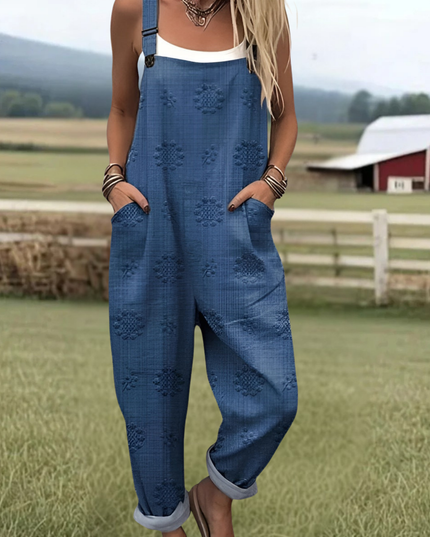 Waltraud - Vintage Blumen Jumpsuit Damen