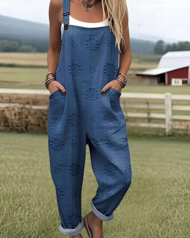 Waltraud - Vintage Blumen Jumpsuit Damen