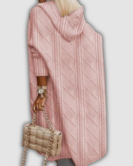 Emma - Langer Strickcardigan mit Kapuze