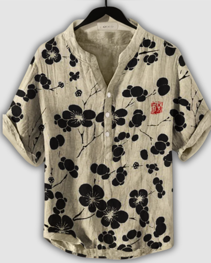 Albruna - Japanische Bluse mit Kirschblüten