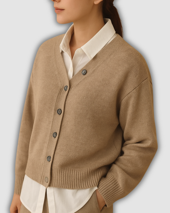 Harlow - Kaschmir-Wickelcardigan für Damen