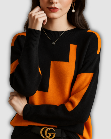 Jolie - Locker fallender Damenpullover mit eleganter Passform und minimalistischem Design