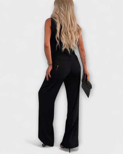 Wilhelmina - Schickes ärmelloses Top und Hosen Ensemble