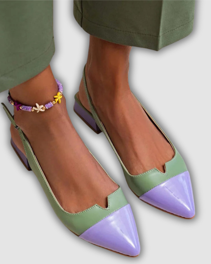 Clarissa - Zweifarbige Ballerinas mit edlen Details
