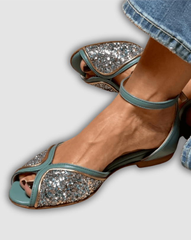 Ulrike - Elegante Glitzer-Sandalen