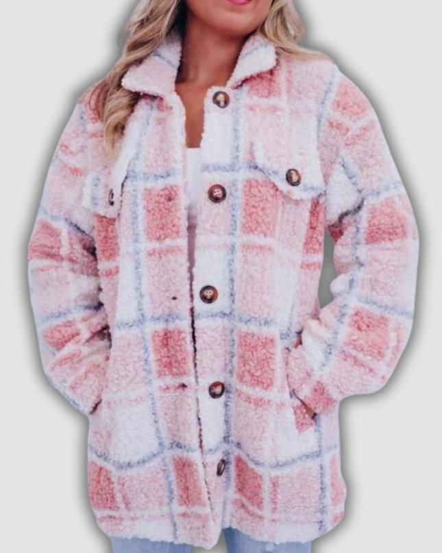 Laura - Kariertes Fleecejacke aus Polar-Fleece