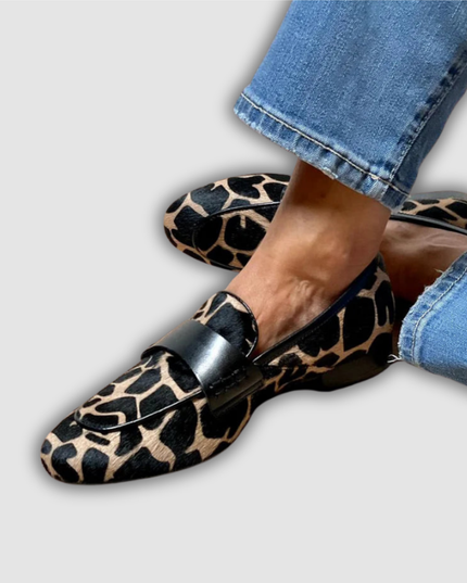 Lea - Mokassins mit Animal-Print