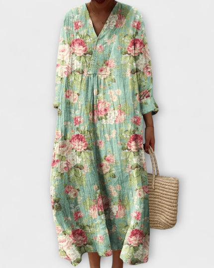 Ava – Stilvolles Frühlings Baumwollkleid