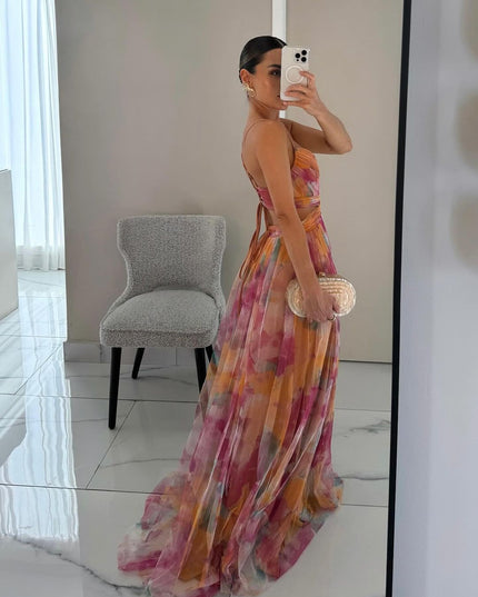 Leni – Florales Maxikleid