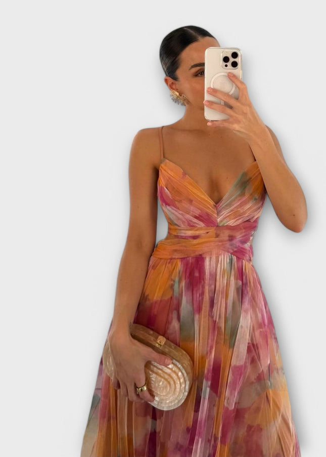 Almuth - Mesh Maxikleid - Elegant und Figurbetont