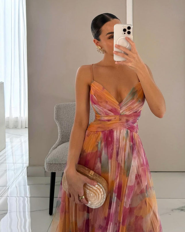 Leni – Florales Maxikleid