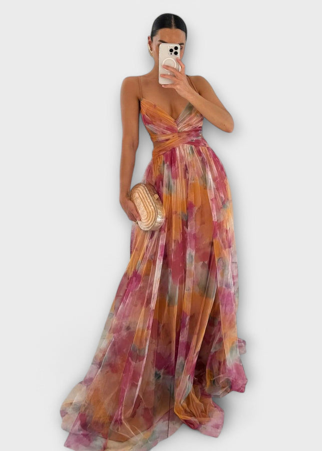 Almuth - Mesh Maxikleid - Elegant und Figurbetont
