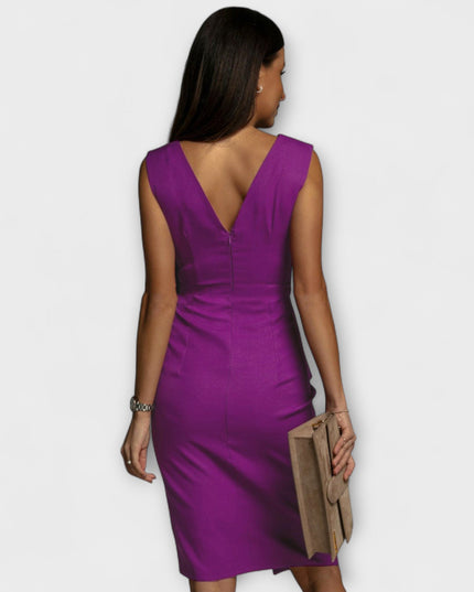 Isolde-Marie - V-Ausschnitt Split Kleid