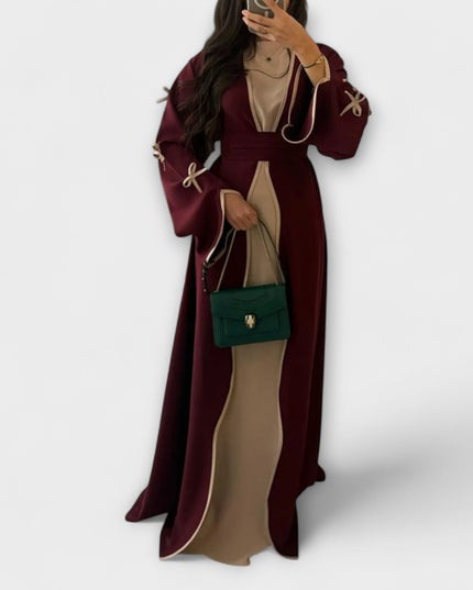 Leni - Schicker Cardigan und Kleid Duo mit Schleifenverzierung