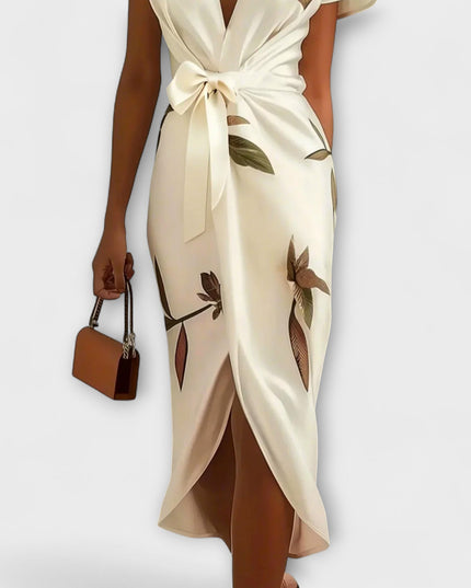 Elfriede - Satin Wickel-Kleid