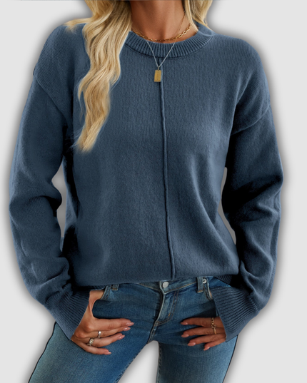 Hannelind - Langarm-Pullover mit Rundhalsausschnitt