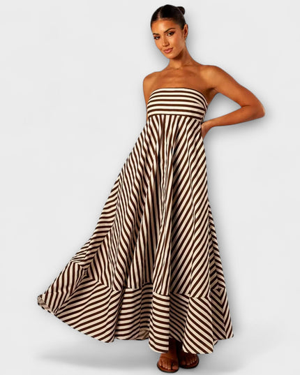 Sibylle - Nocturnal Charm Rüsch Maxi Kleid