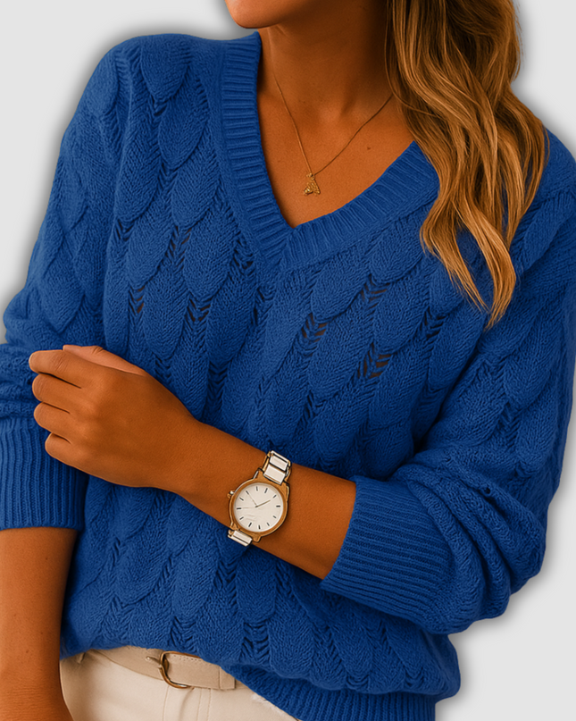 Zadie - Minimalistischer gestrickter Damenpullover.