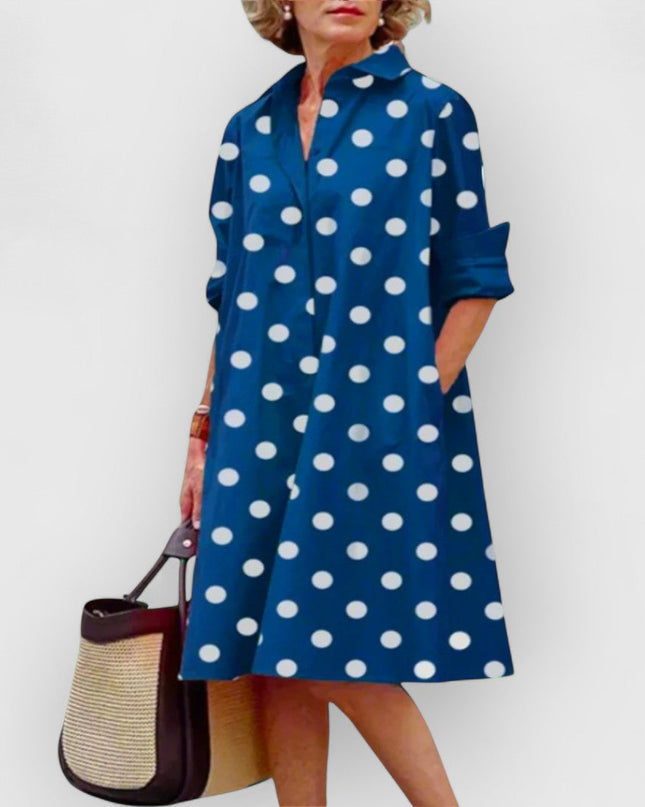 Clara - Premium Kleid mit Punkten