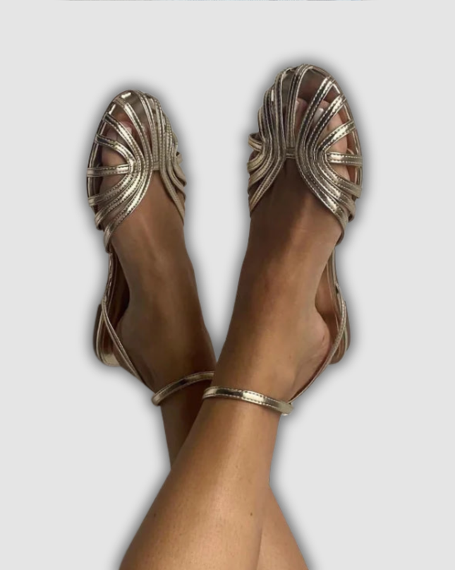Dorothea - Flecht-Ballerinas mit elegantem Stil
