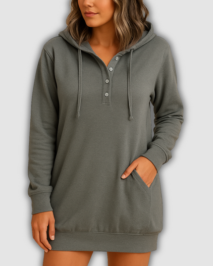 Giana -Lässiges Hoodie-Kleid mit lockerem Schnitt für Damen