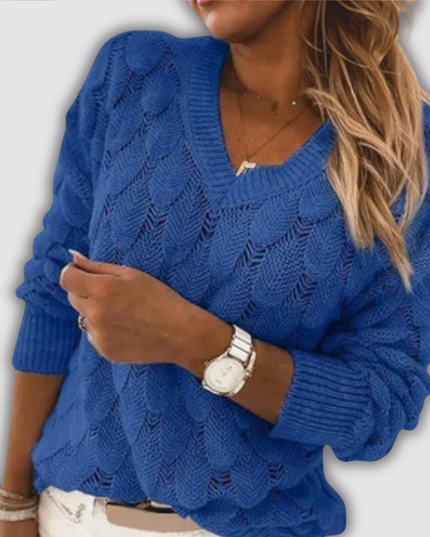 Traudel - Eleganter Pullover mit V-Ausschnitt