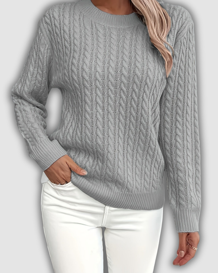 Frideruna - Lässiger locker sitzender Pullover mit Rundhalsausschnitt
