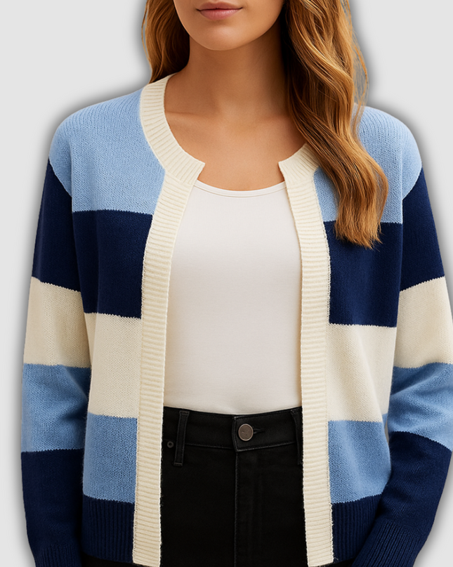Danica - Langer offener Damencardigan mit eleganter Passform