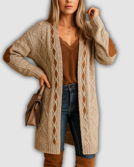 Orla - Leichte Damenstrickjacke mit Kapuze