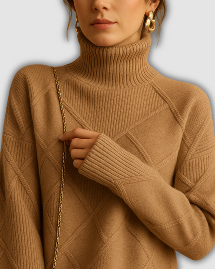 Eira - Damenstrickpullover mit Rollkragen