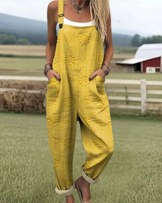 Leonie - Vintage Blumen Jumpsuit Damen