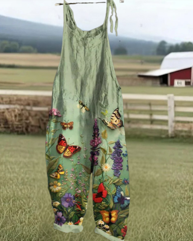 Marlene - Vintage Blumen Jumpsuit Damen