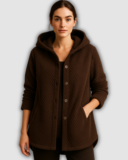 Rhea - Wendbare Fleecejacke mit Kapuze für Damen