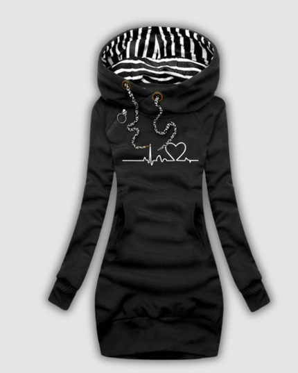 Hadwig - Gemusterter Strickkleid Pullover