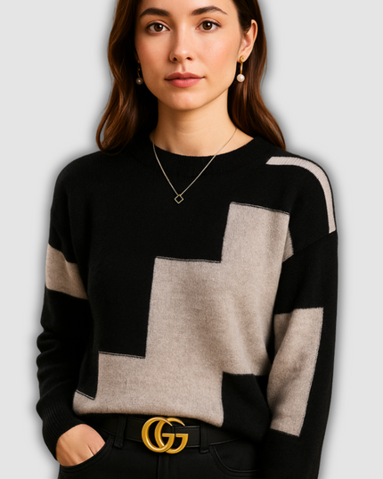 Jolie - Locker fallender Damenpullover mit eleganter Passform und minimalistischem Design