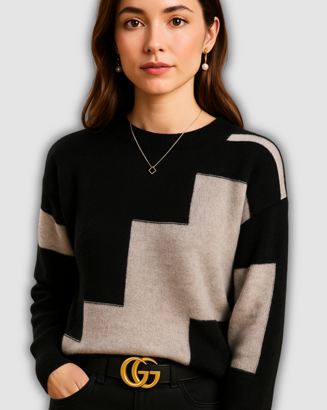Jolie - Locker fallender Damenpullover mit eleganter Passform und minimalistischem Design